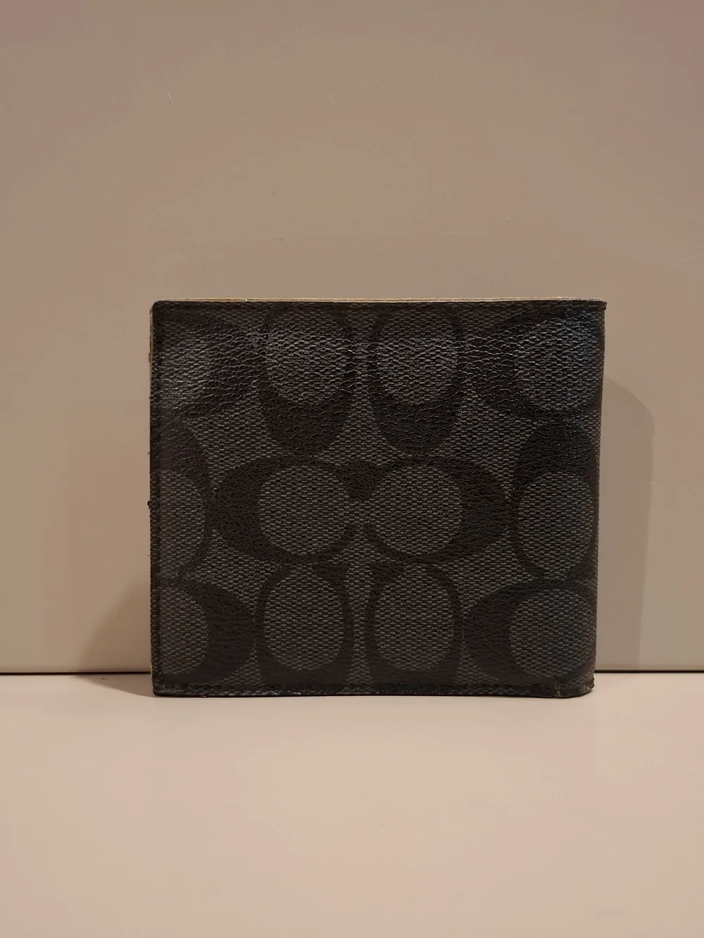 Coach Men’s Black Signature Canvas Bifold Wallet
